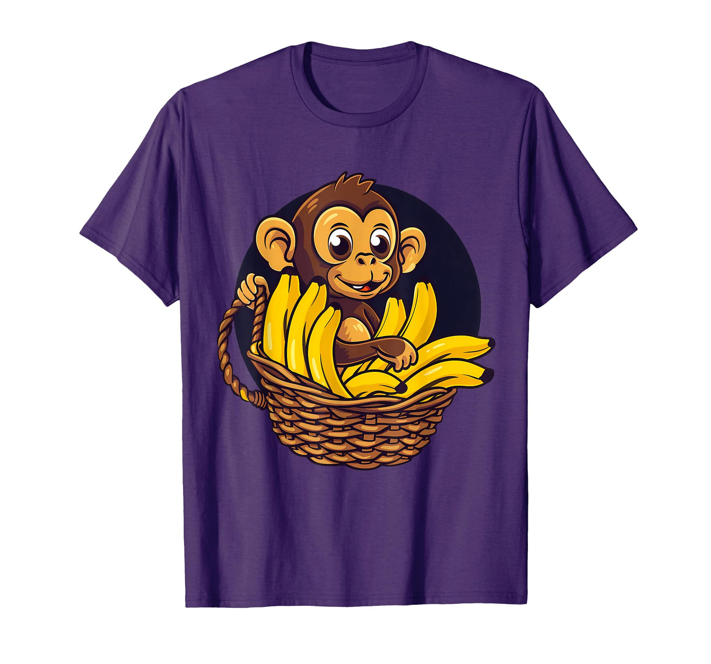 Banana Monkey Cute Monkey Drawing Bananas Fruit Artwork T-Shirt