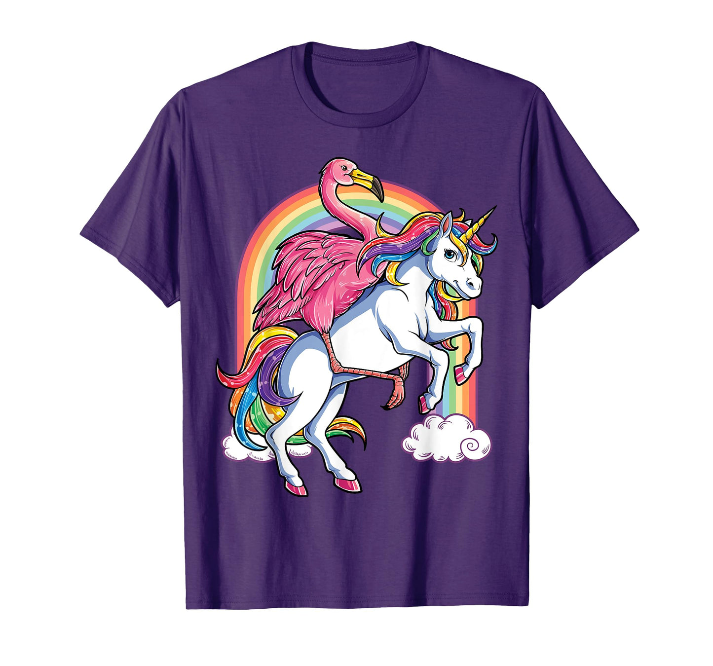 Pink Flamingo Unicorn T shirt Bird Lovers Squad Rainbow Gift T-Shirt