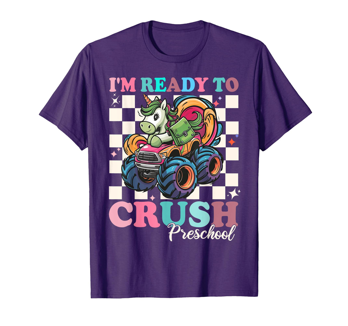 I'm Ready To Crush preschool Unicorn monster truck Girls T-Shirt