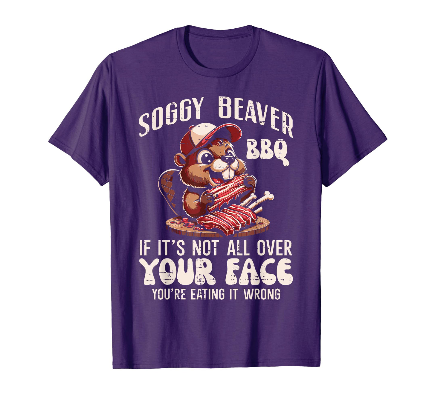 Soggy Beaver Bbq Funny Barbecue Grill Master Humor Dad Men T-Shirt