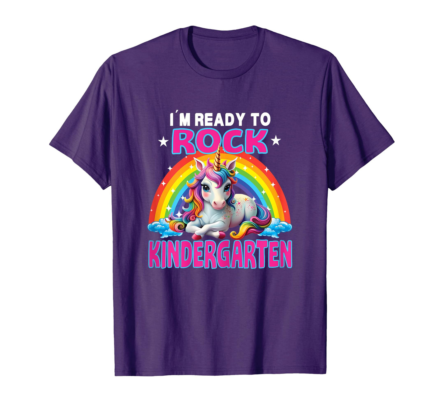 Rock Kindergarten Back To School gift girls Dabbing Unicorn T-Shirt