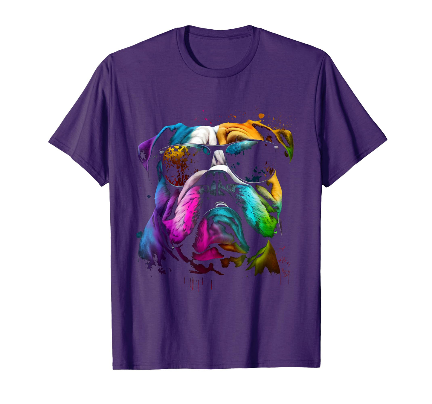 English bulldog sunglasses pet lover dog T-Shirt