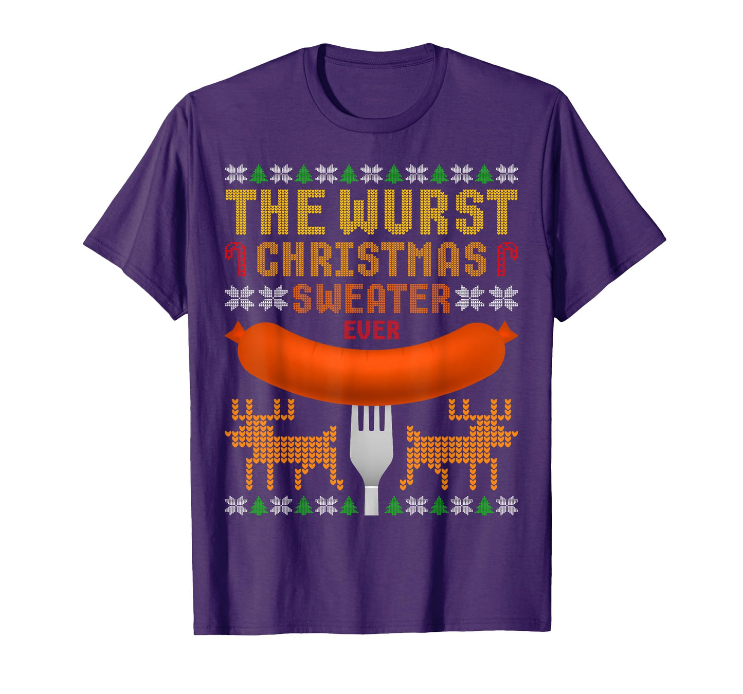 The Wurst Christmas Sweater Ever. Ugly Christmas Sweater T T-Shirt