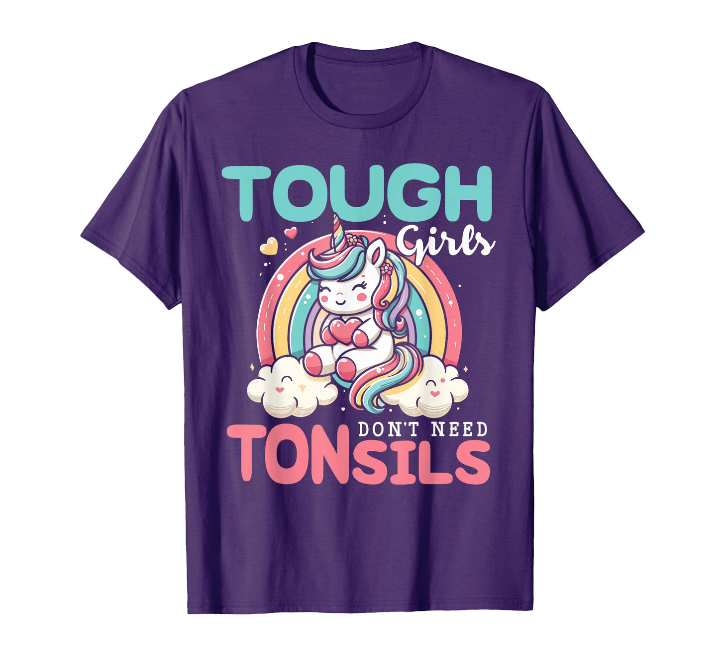 Tonsil Surgery Recovery Shirt Girls Unicorn Tonsil Removal T-Shirt