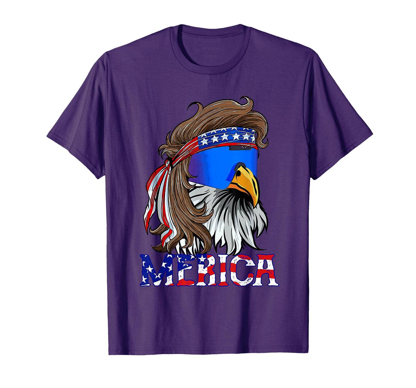 Eagle Mullet Sunglasses Merica 4th Of July USA American Flag Women Kids Men T-Shirt