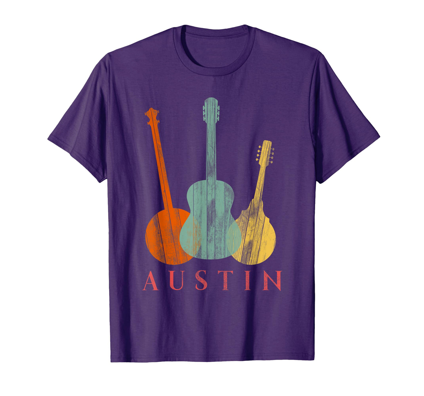 Austin Texas - Distressed Music T-Shirt