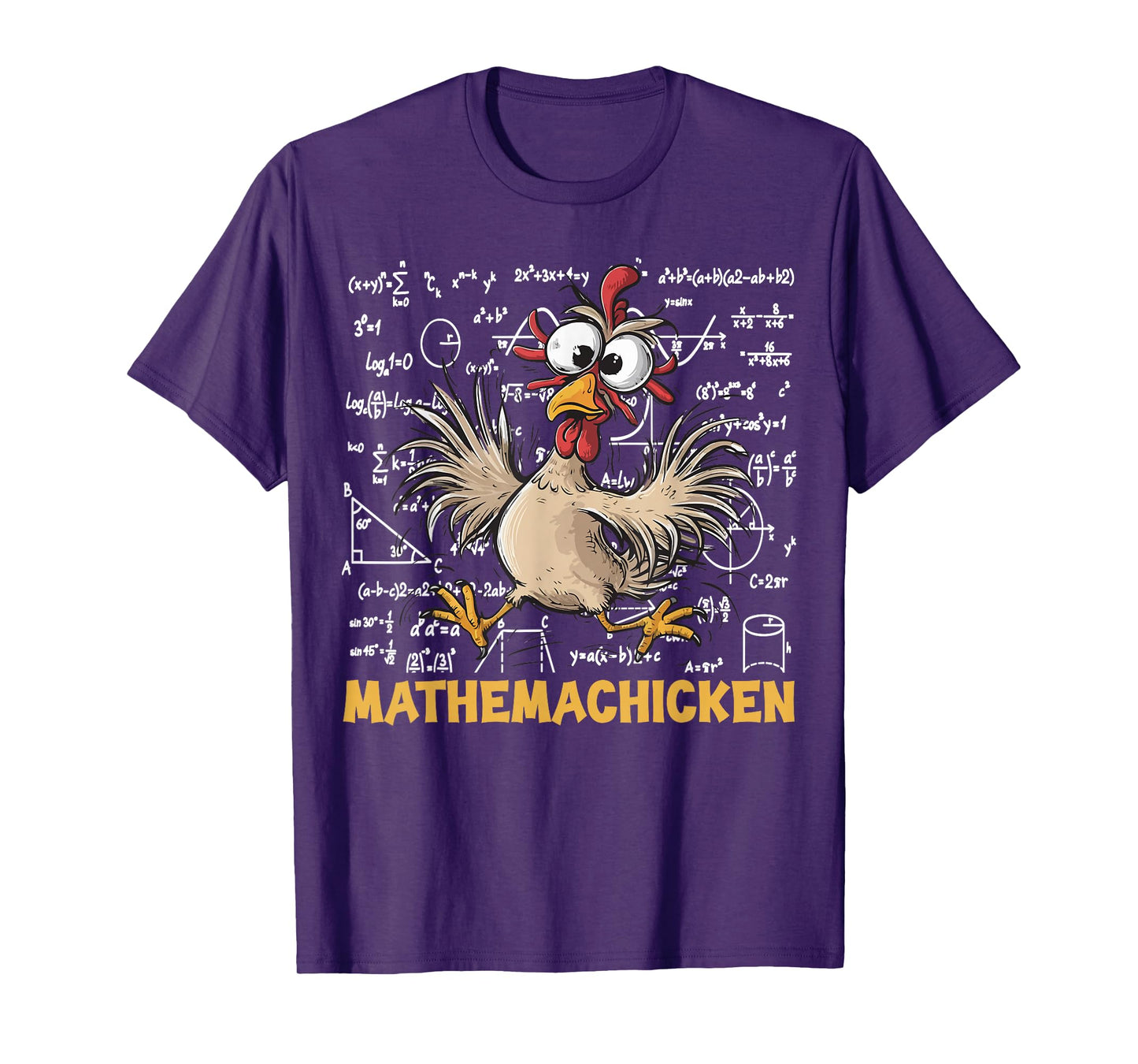 Mathemachicken Funny Chicken Math Teacher Back To School T-Shirt