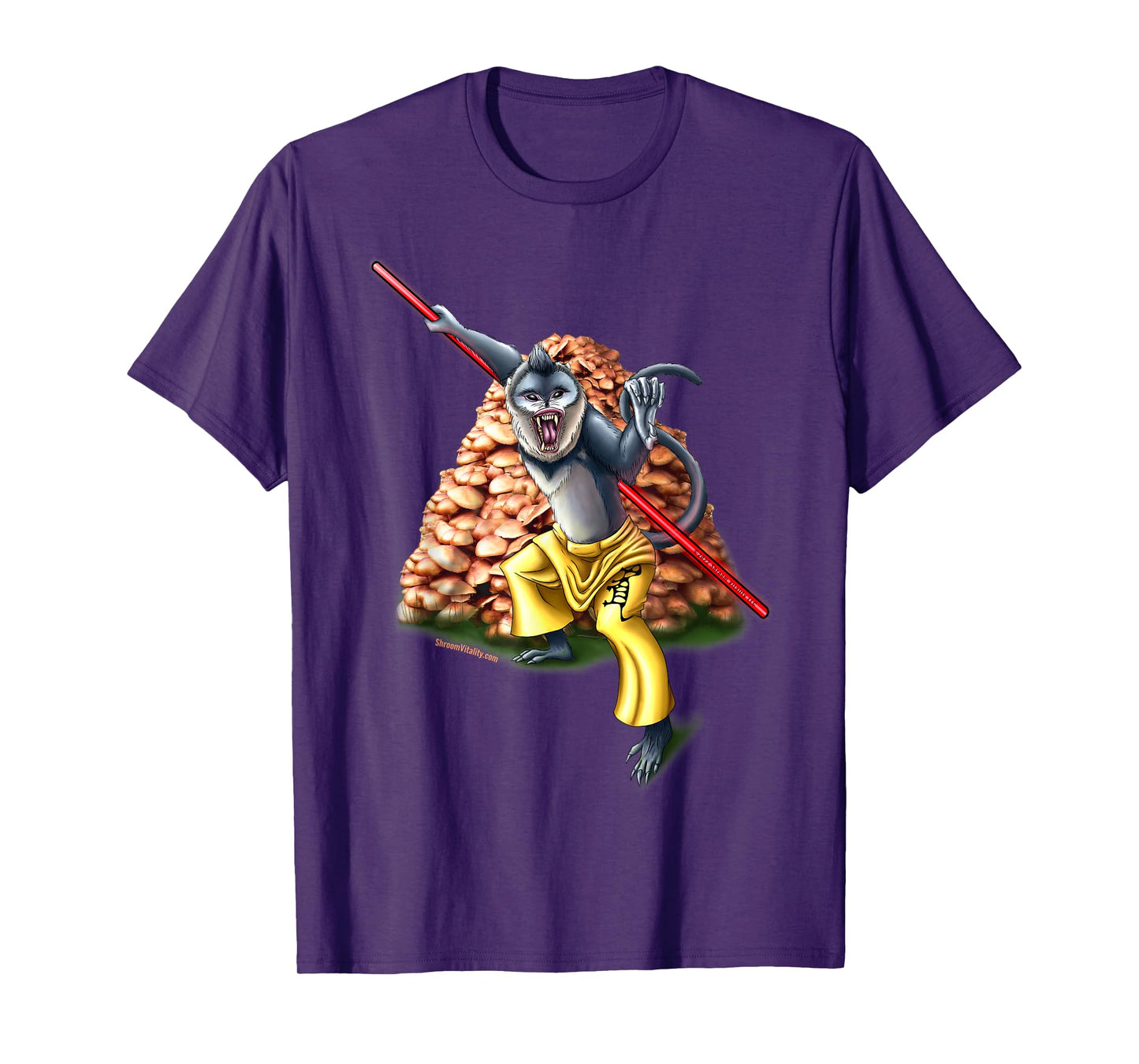 Yunnan Snob Nosed Monkey protecting his mushrooms Fungivore T-Shirt