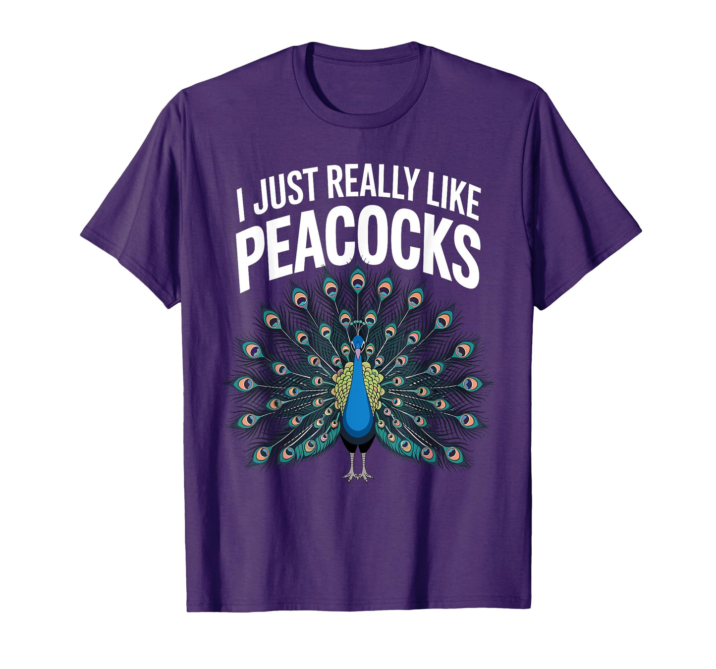 Funny Peacock Art For Men Women Adult Feather Peacock Lover T-Shirt