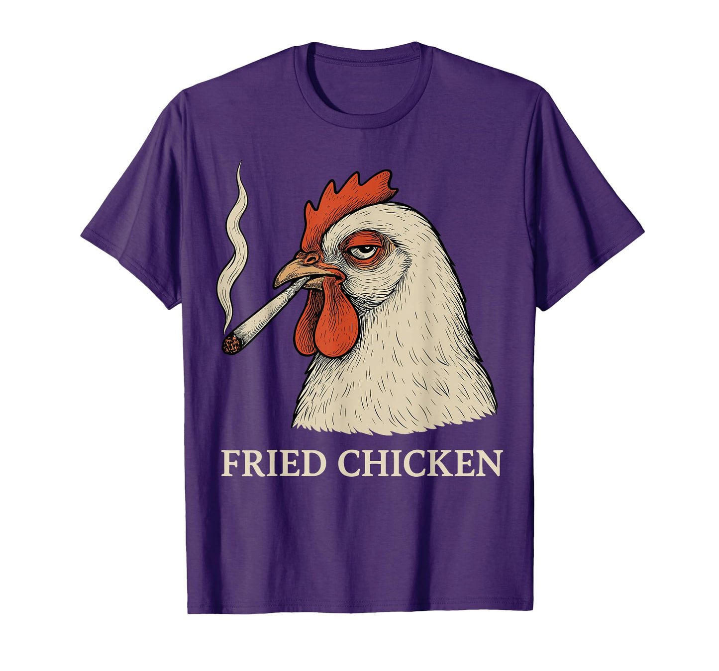 Fried Chicken Smoking Joint Funny Weed Lover Cannabis 420 T-Shirt