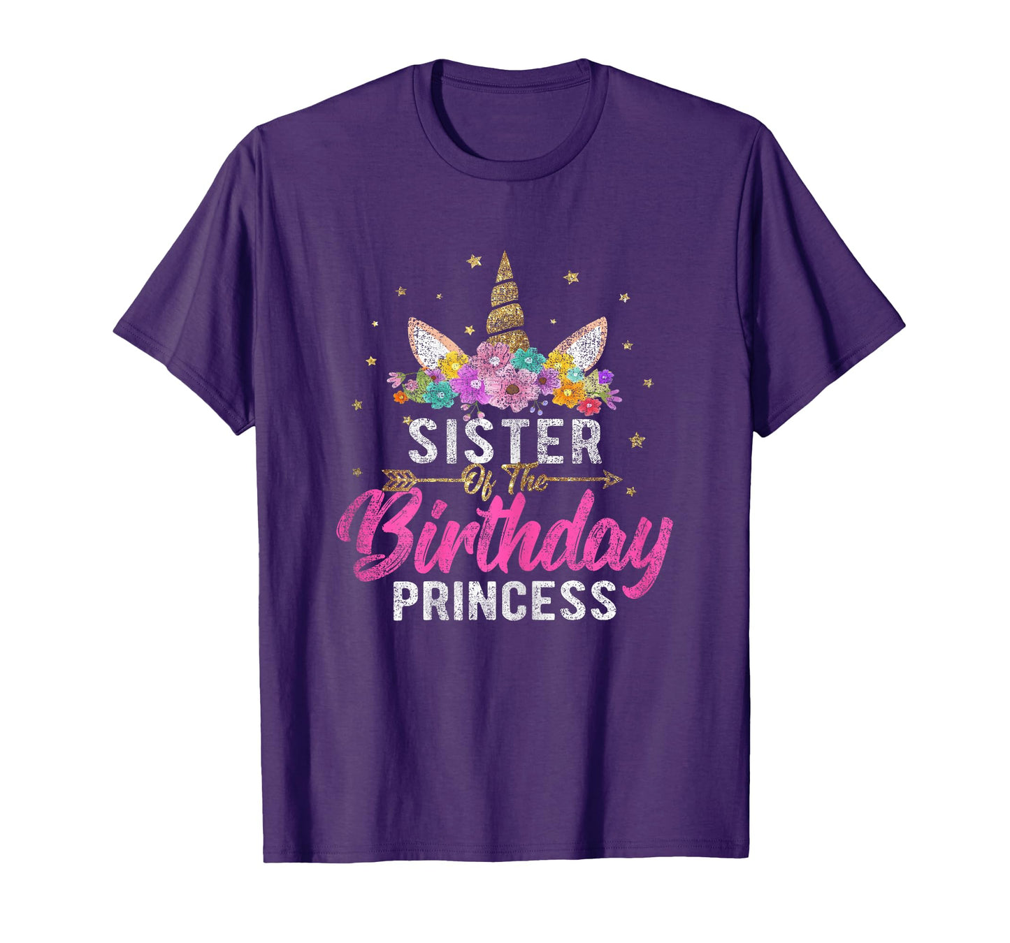 Unicorn Birthday Shirt Sister Of The Birthday Girl Tee Gift T-Shirt