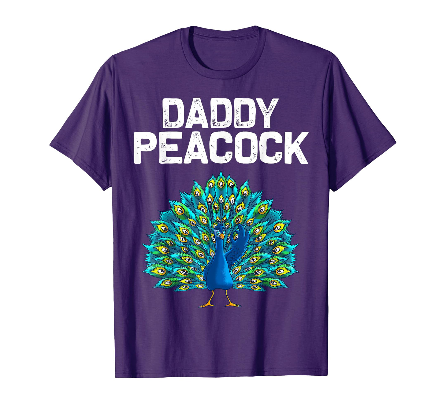 Funny Peacock Gift For Dad Men Peafowl Lover Bird Feather T-Shirt