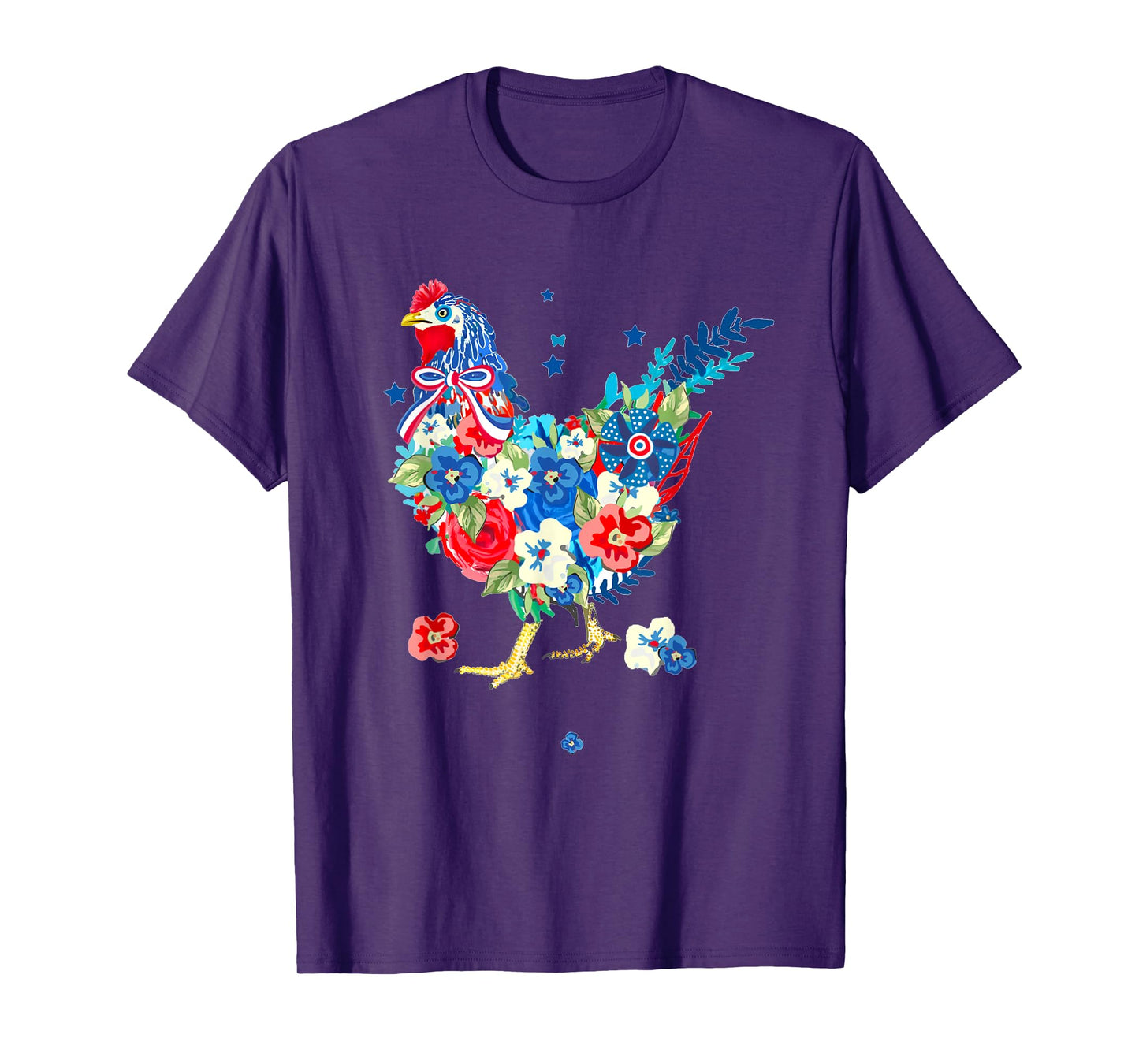 USA American Flag Chicken Lover 4th of July Patriotic Farmer T-Shirt
