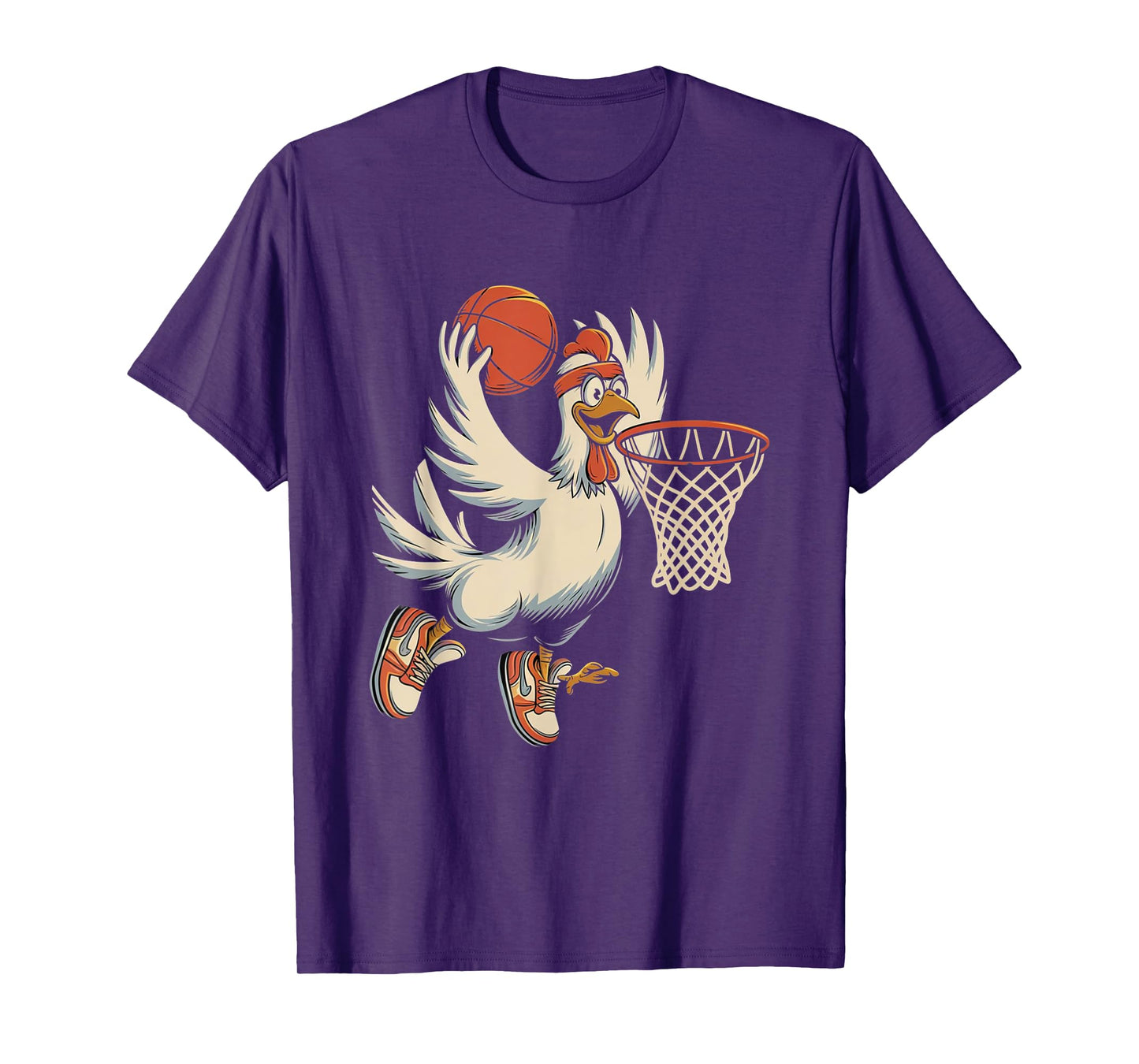 Chicken Playing Basketball Chicken Lover Basketball Funny T-Shirt