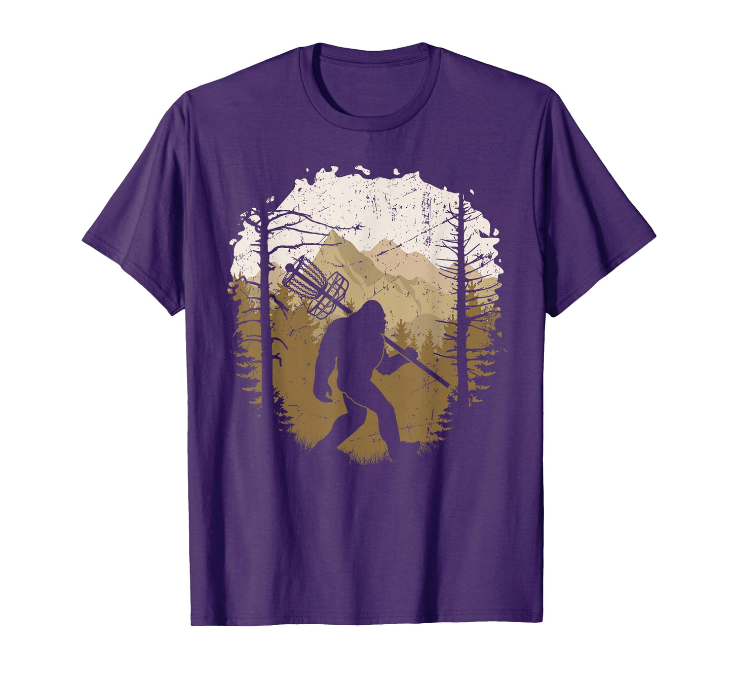 Funny Bigfoot Disc Golf Player Sasquatch Disc Golfing Sports T-Shirt