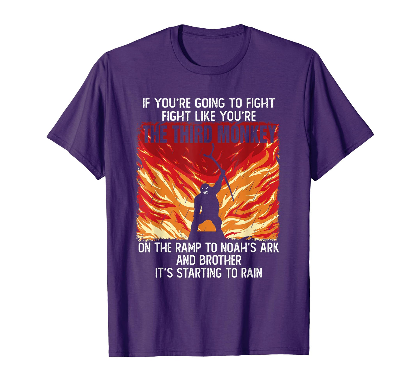 If You're Going To Fight Fight Like The Third Monkey Funny T-Shirt