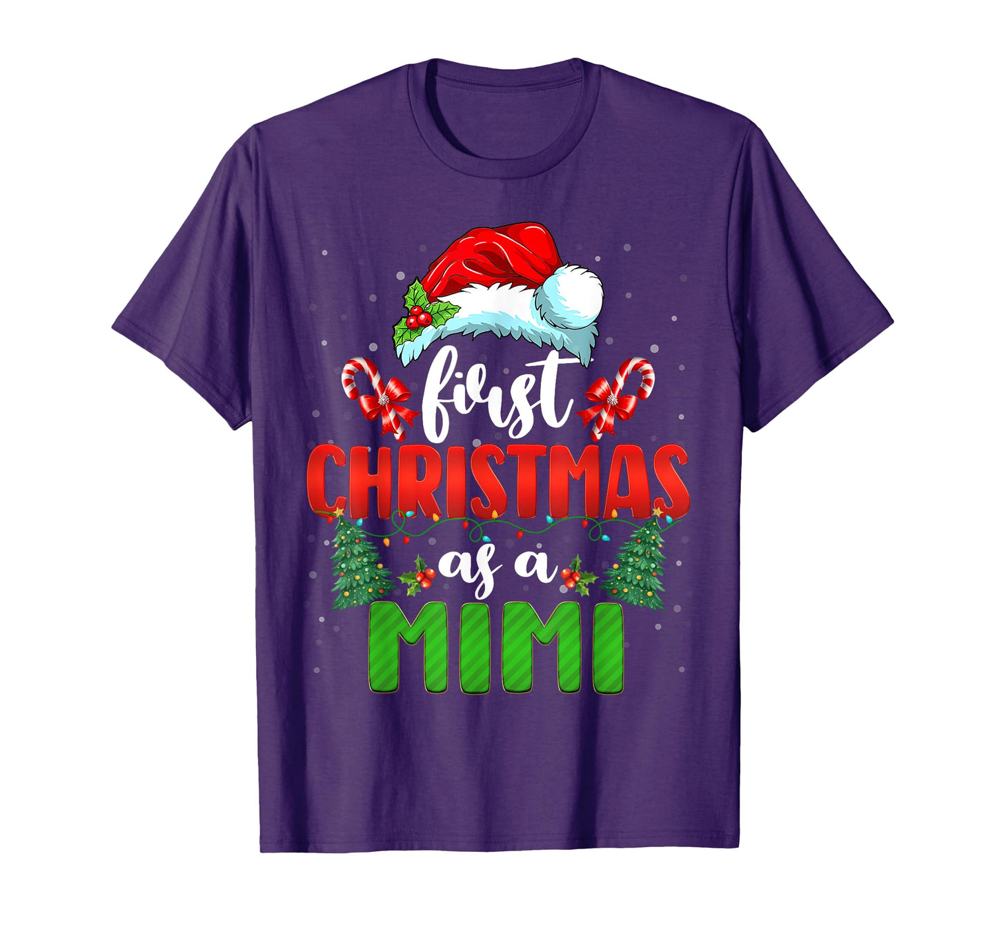 Announcement First Christmas As A Mimi New Mimi Family Xmas T-Shirt