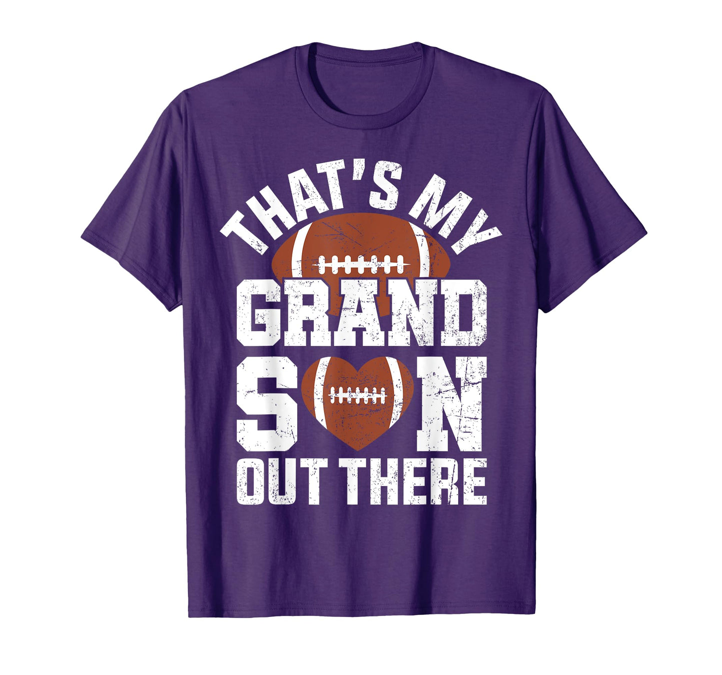 That's My Grandson Out There American Football Grandparents T-Shirt