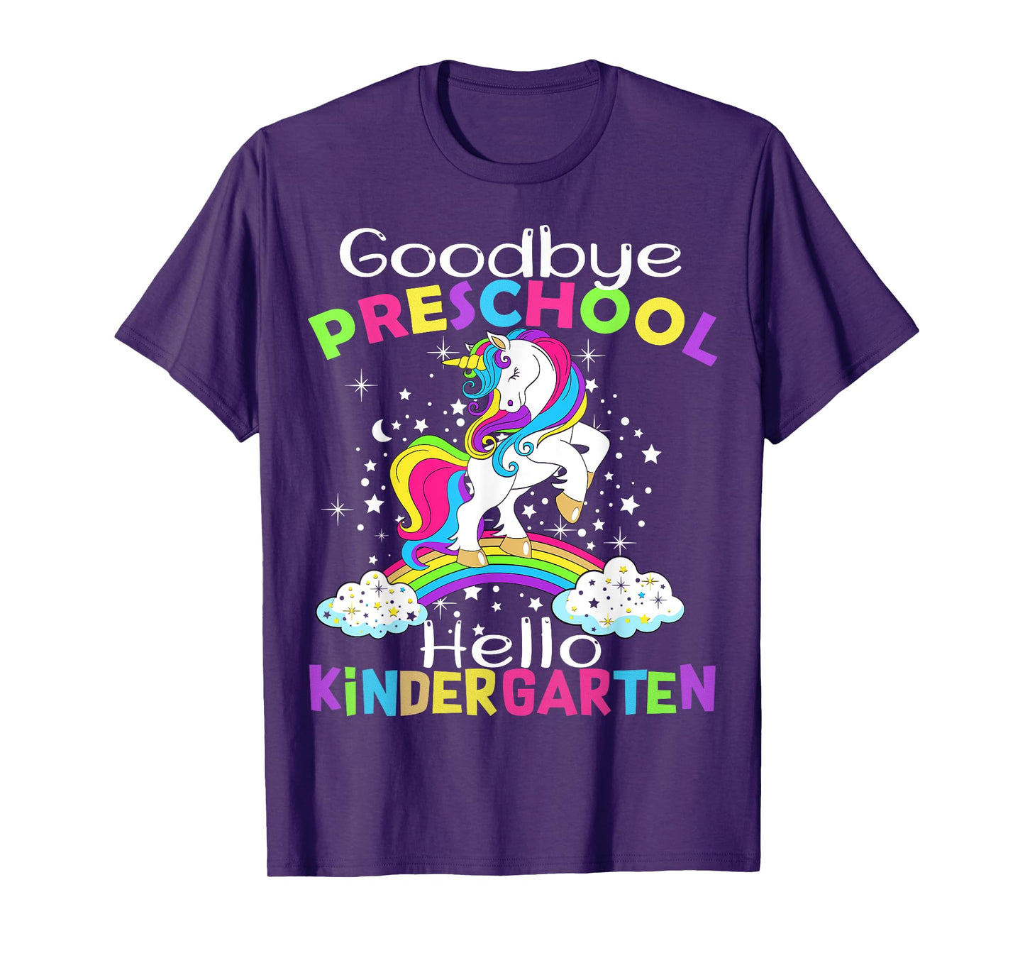 Goodbye Preschool Graduation Hello Kindergarten Prek Unicorn T-Shirt
