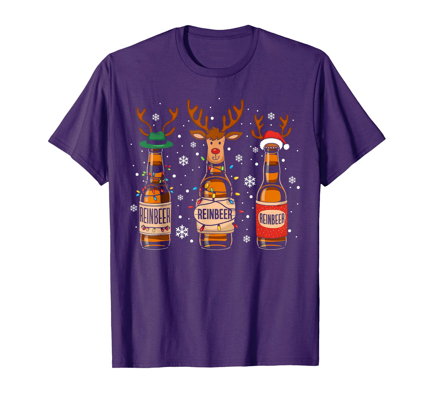 Reinbeers Funny Reindeer Beer Christmas Drinking Xmas Womens T-Shirt