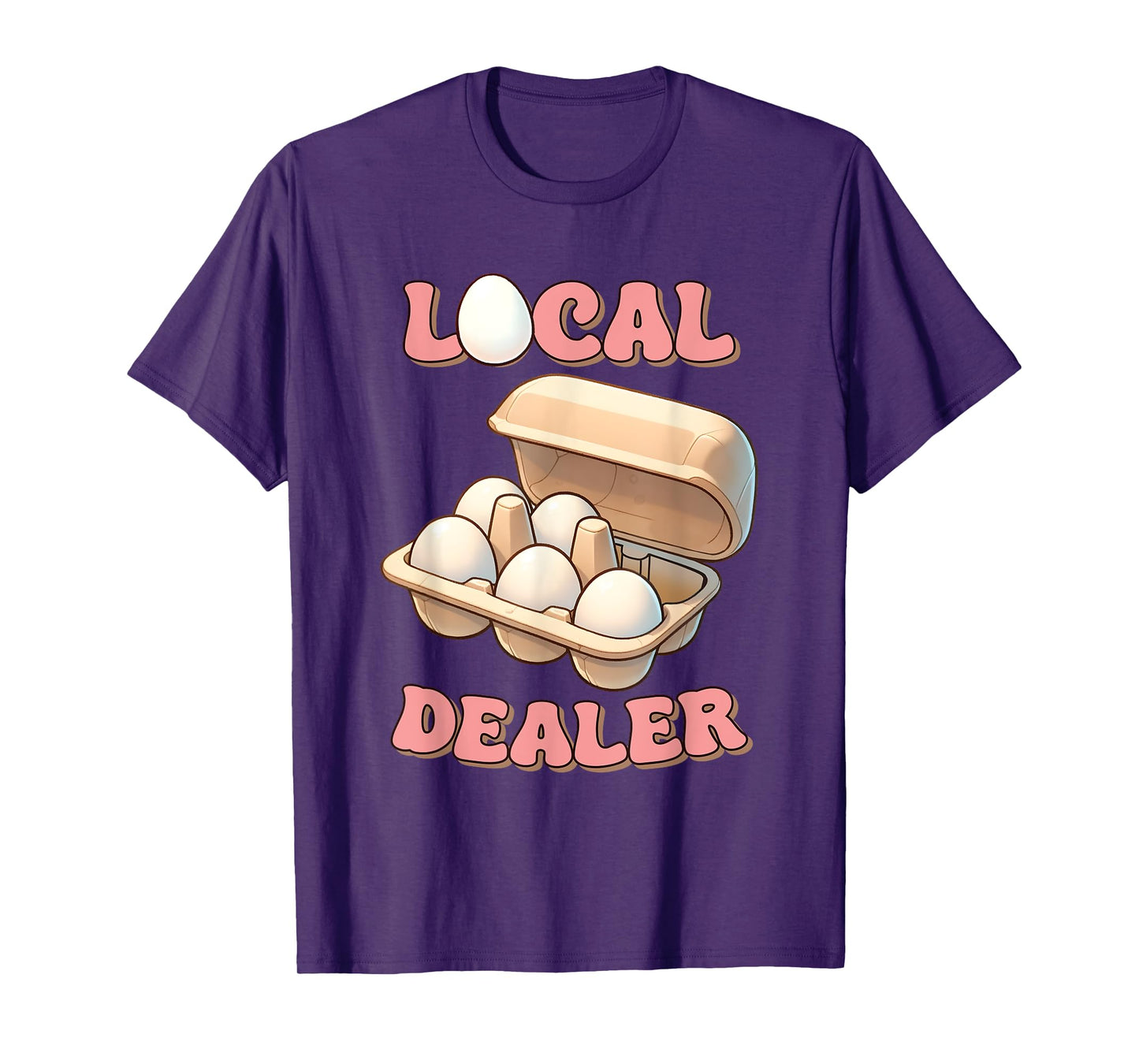 Local Egg Dealer Chicken Sustainable Farming T-Shirt, Small, Black