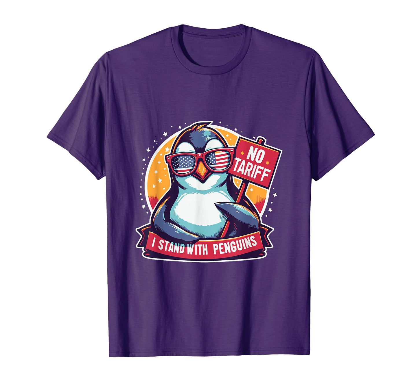 No Tariffs Penguin Protest Heard Island I Stand With Penguin T-Shirt