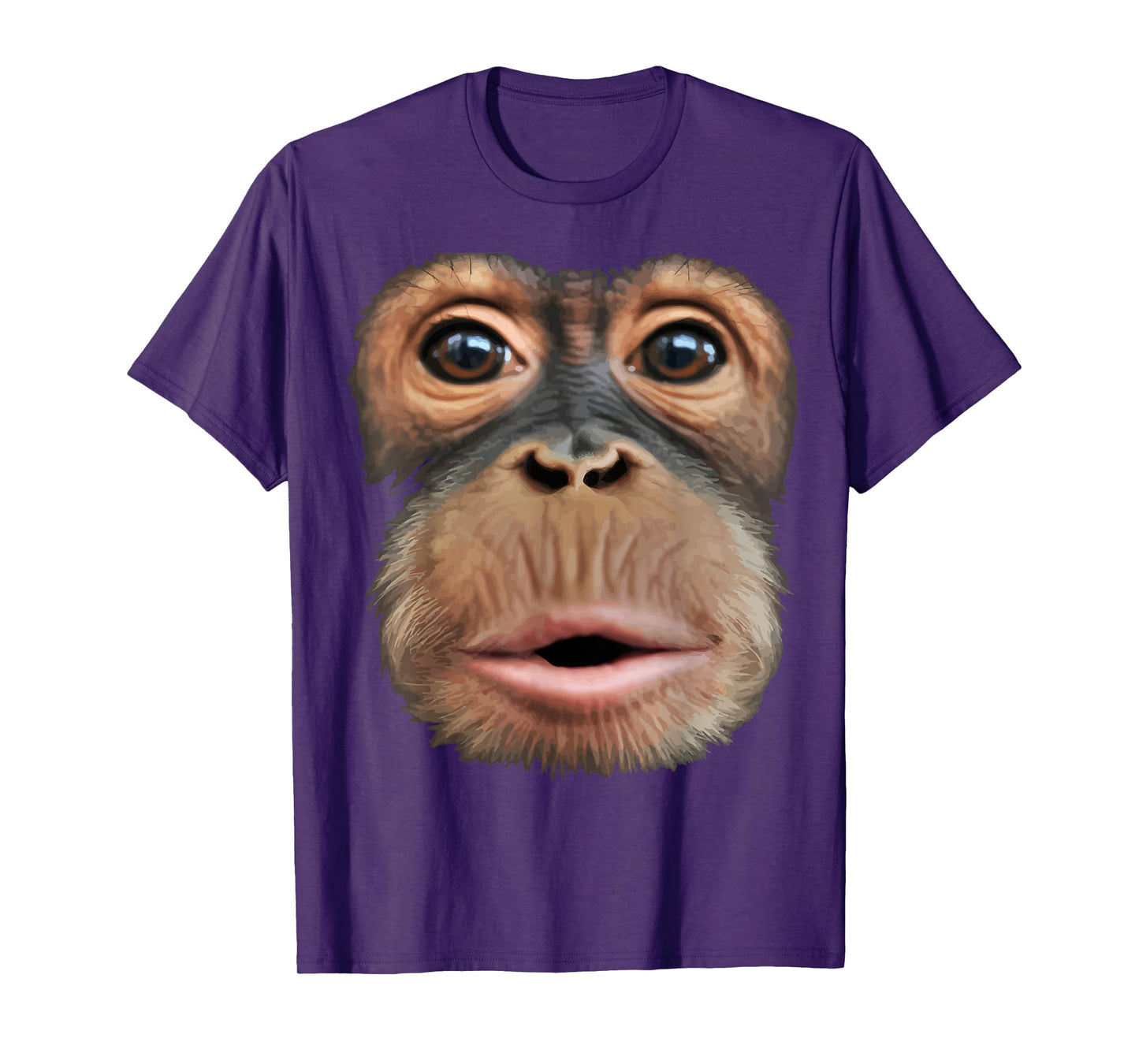 Monkey Face Breath Funny Men Women Halloween Costume T-Shirt