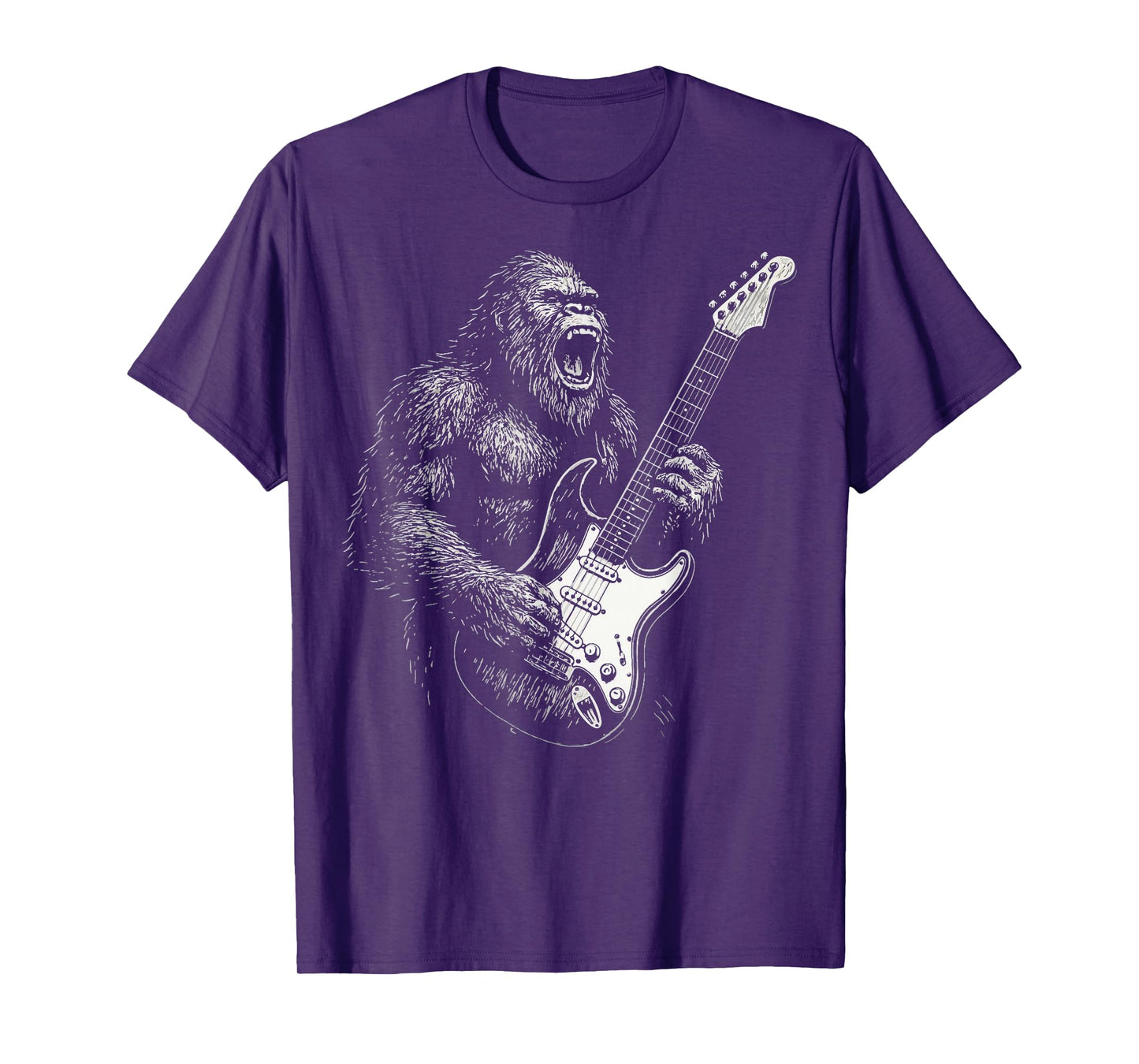 Bigfoot Playing Guitar Sasquatch T-Shirt