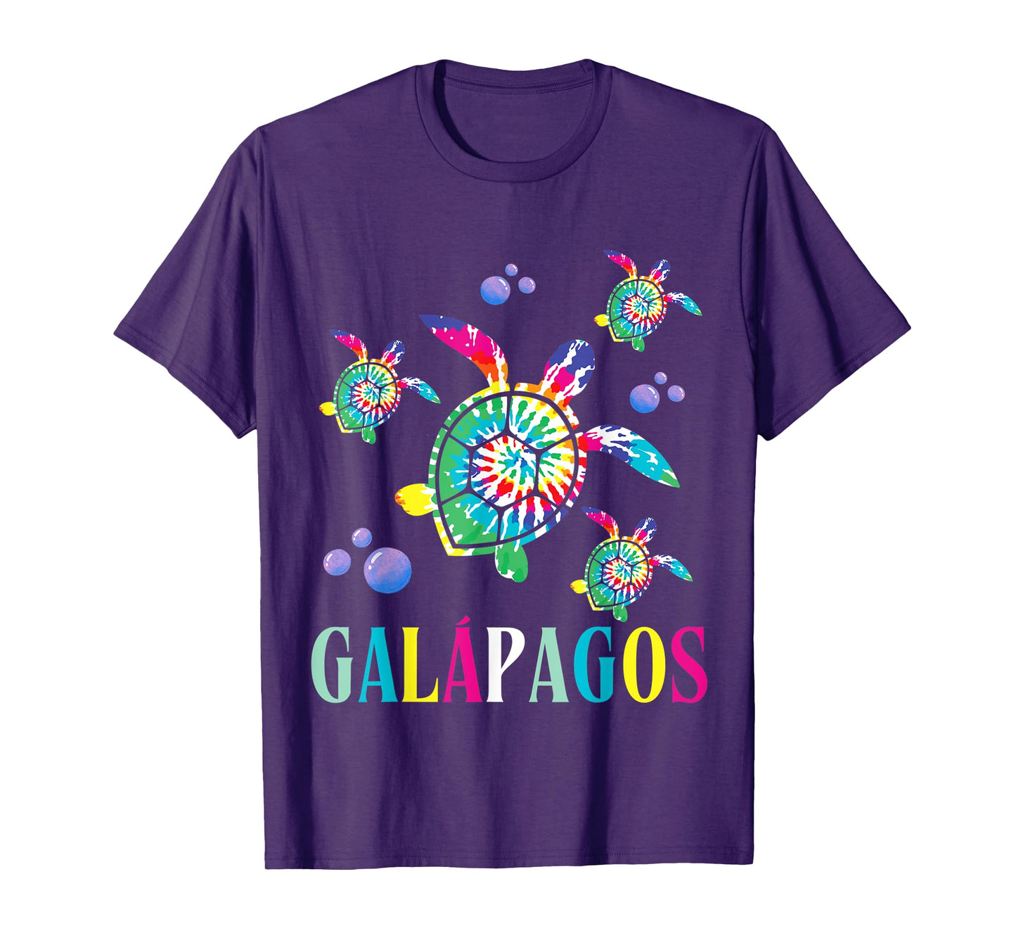 Galapagos Islands Tie Dye Sea Turtle Scuba Diving T-Shirt