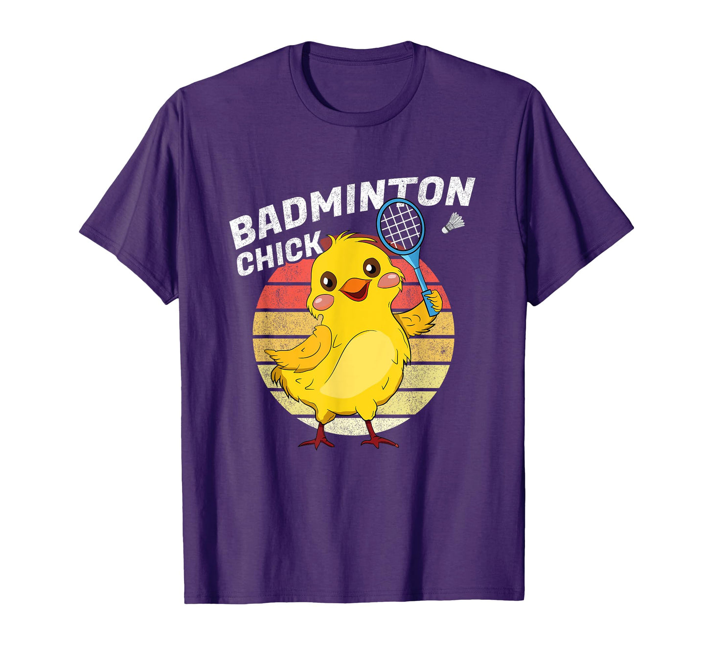 Badminton Chick Retro Chicken Birdie Women Badminton T-Shirt
