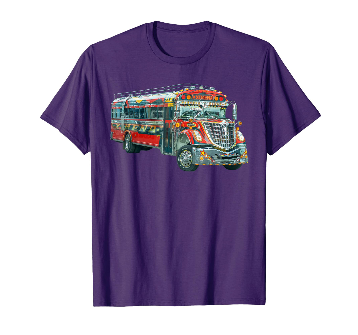 Chicken Bus Guatemala Chapin Quetzal Antigua Tikal Maya 502 T-Shirt