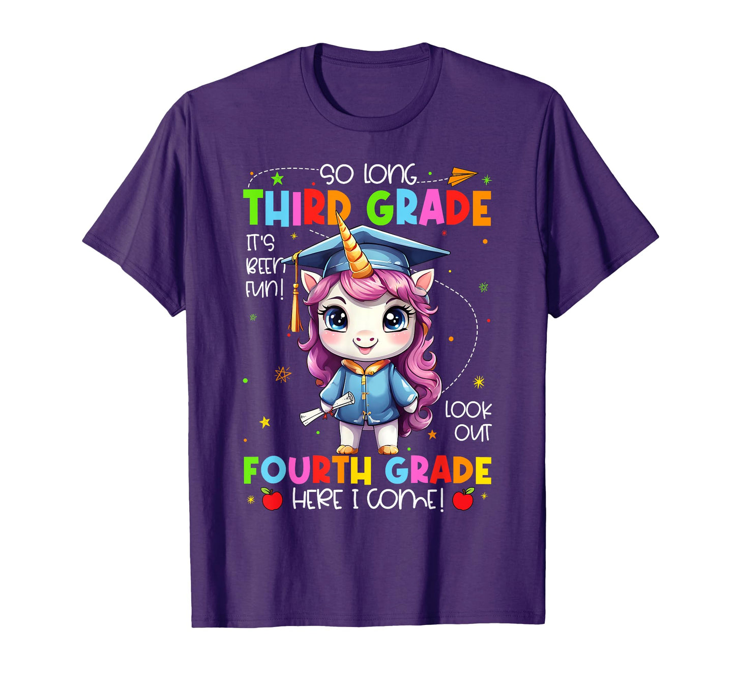 Unicorn So Long 3rd Grade Graduation Last Day Of School T-Shirt