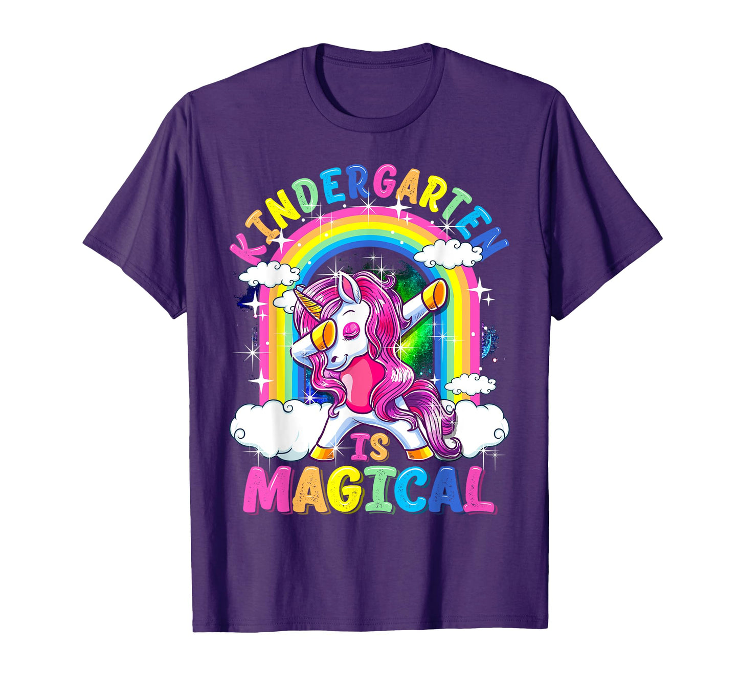 Kindergarten Is Magical Dabbing Unicorn Back To School Girls T-Shirt