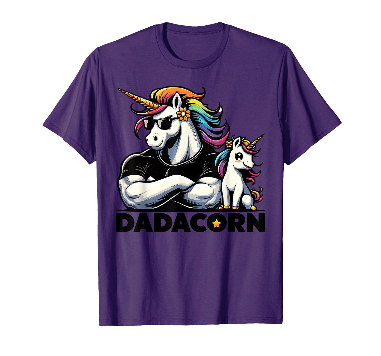 Dadacorn Unicorn Dad and Baby Unicorn, Father's Day Dadacorn T-Shirt