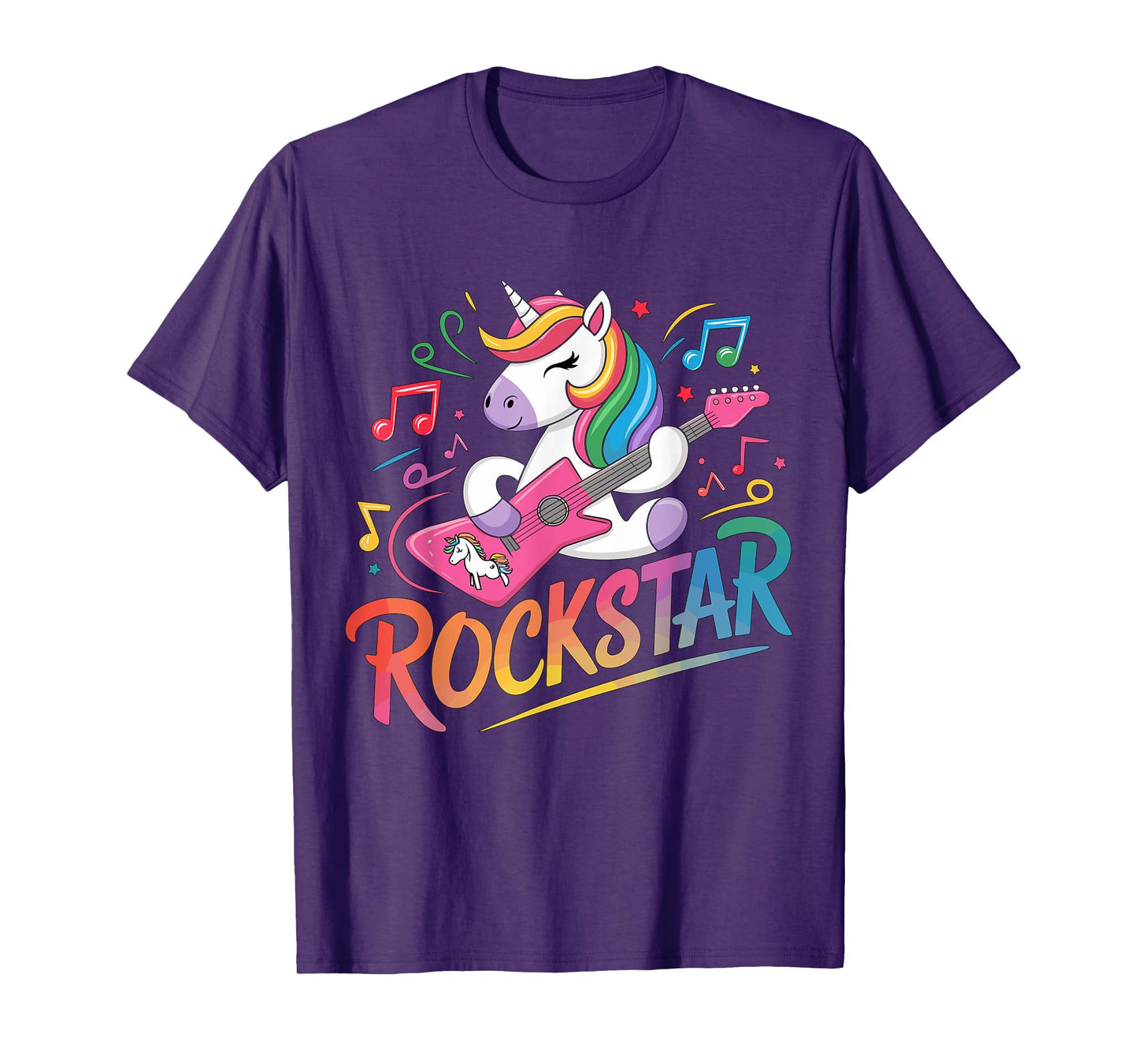 Rockstar Unicorn Guitar Guitarist T-Shirt