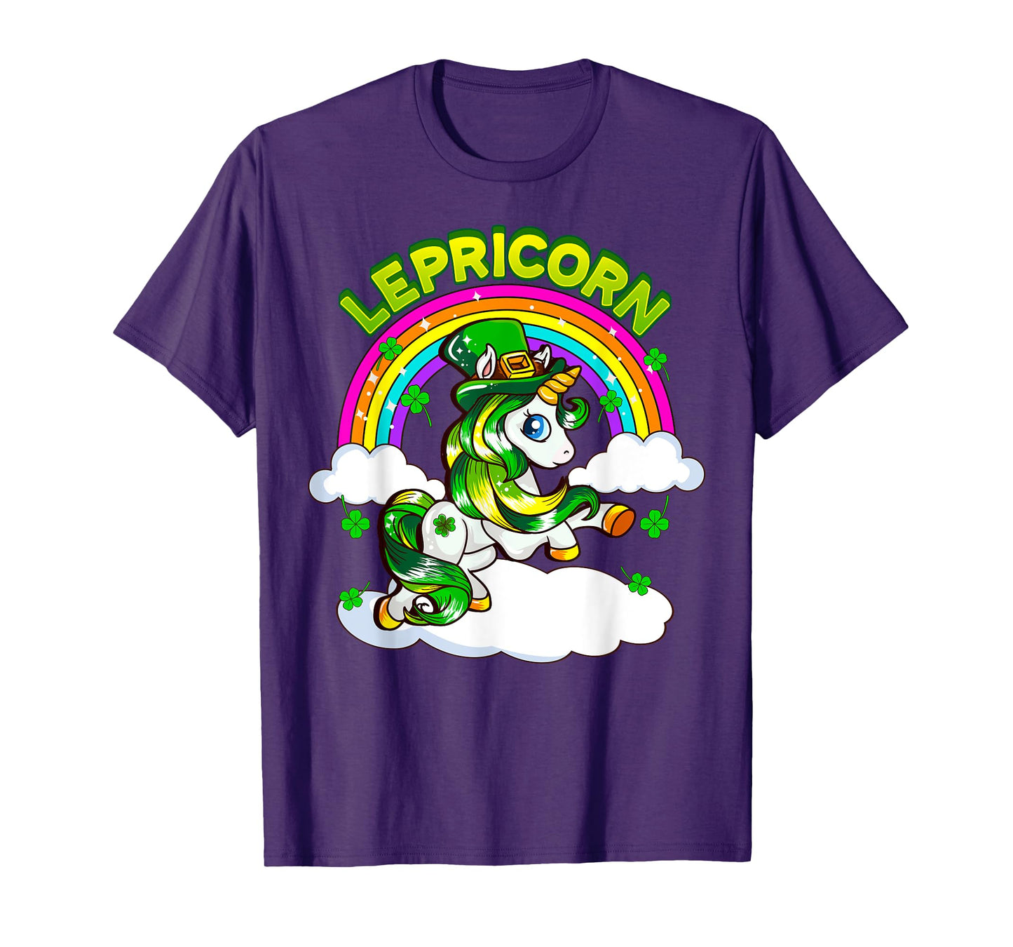 St Patricks Day Girls Unicorn Irish Lepricorn Girls Women T-Shirt