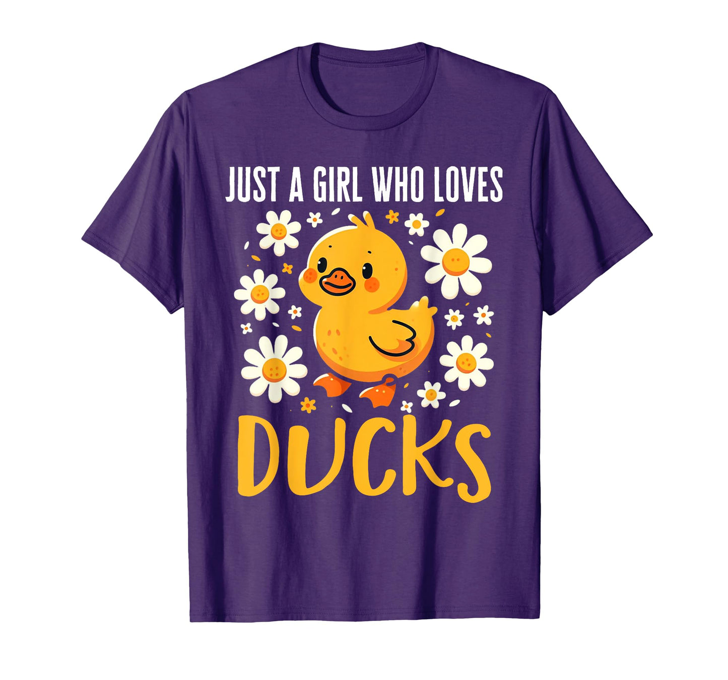 Just a Girl Who Loves Ducks Shirt Girl Cute Funny Duck Gifts T-Shirt
