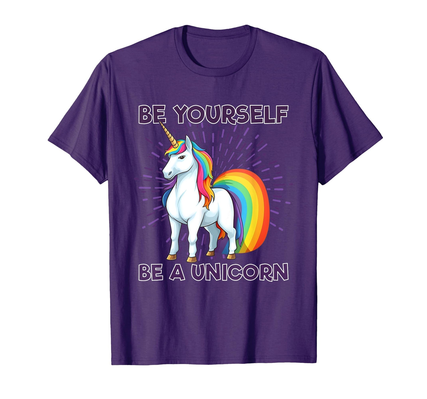 Be Yourself Be A Unicorn Rainbow LGBTQ Pride T-Shirt