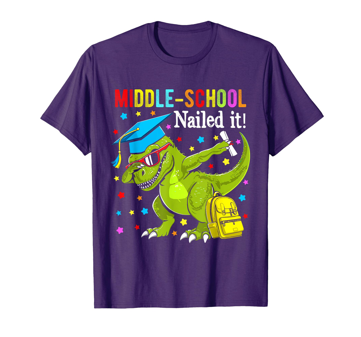 Middle school Nailed It shirt graduation dabbing unicorn T-Shirt