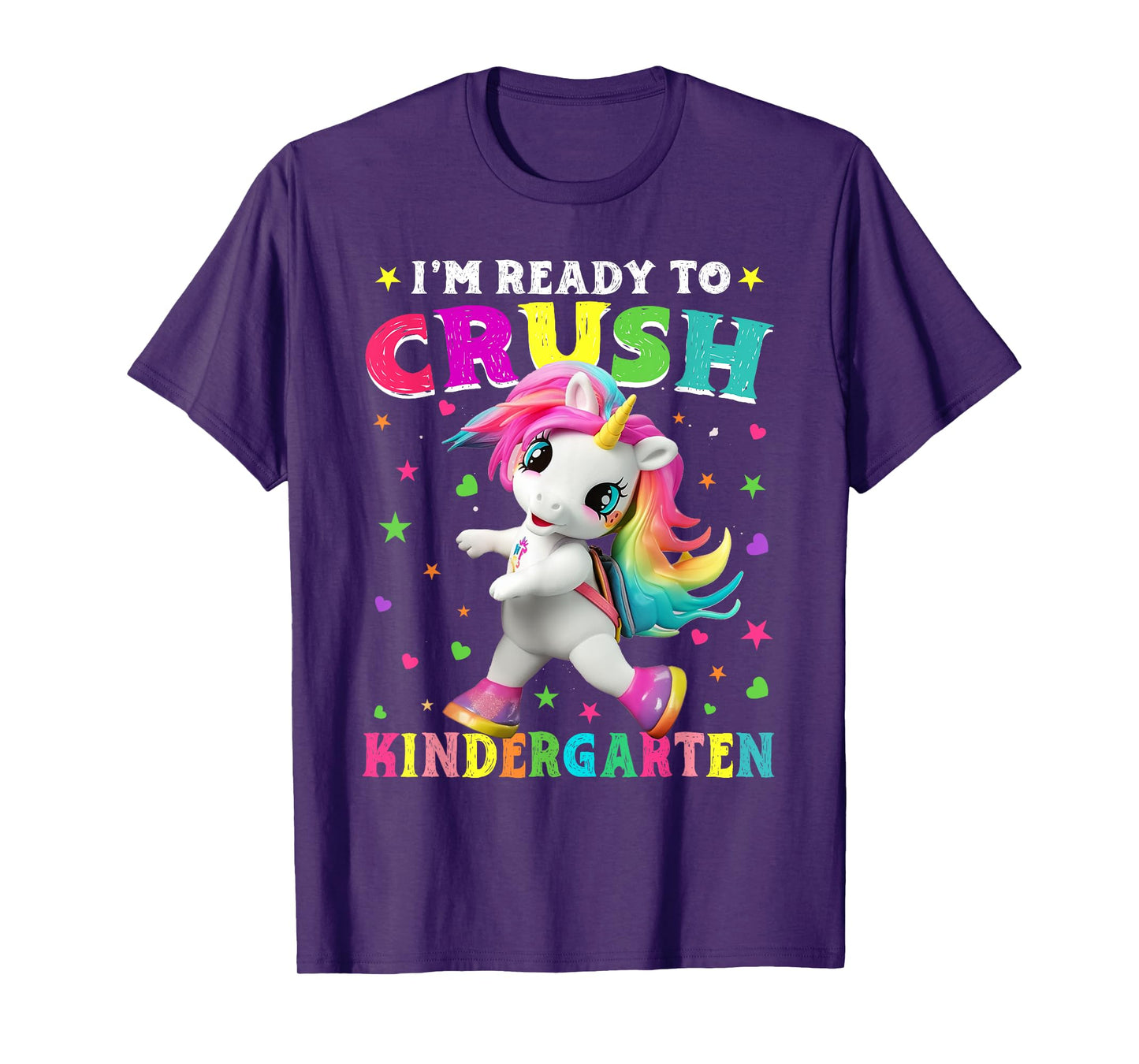 I'm Ready To Crush Kindergarten Unicorn Back To School Girls T-Shirt