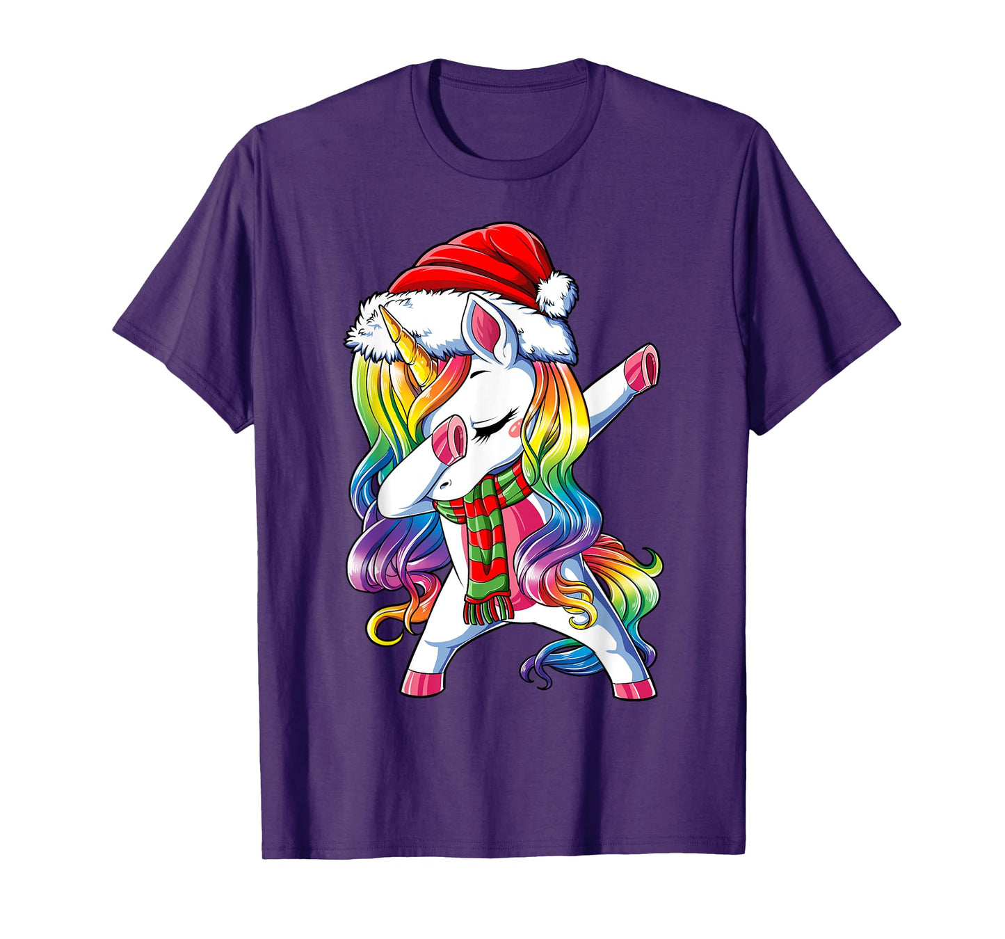 Dabbing Unicorn Santa Christmas Kids Girls Women Xmas Dab T-Shirt