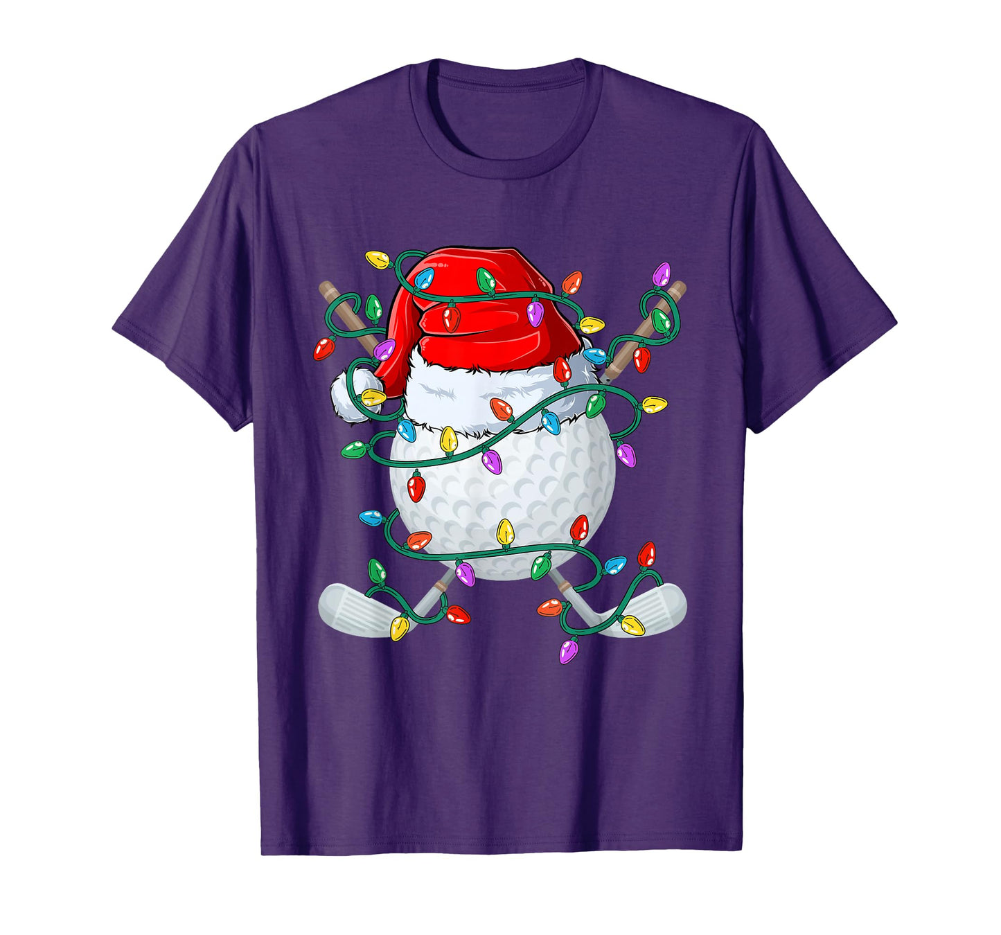 Christmas Golf Xmas Santa Sports Hat Golfer Golfing Funny T-Shirt