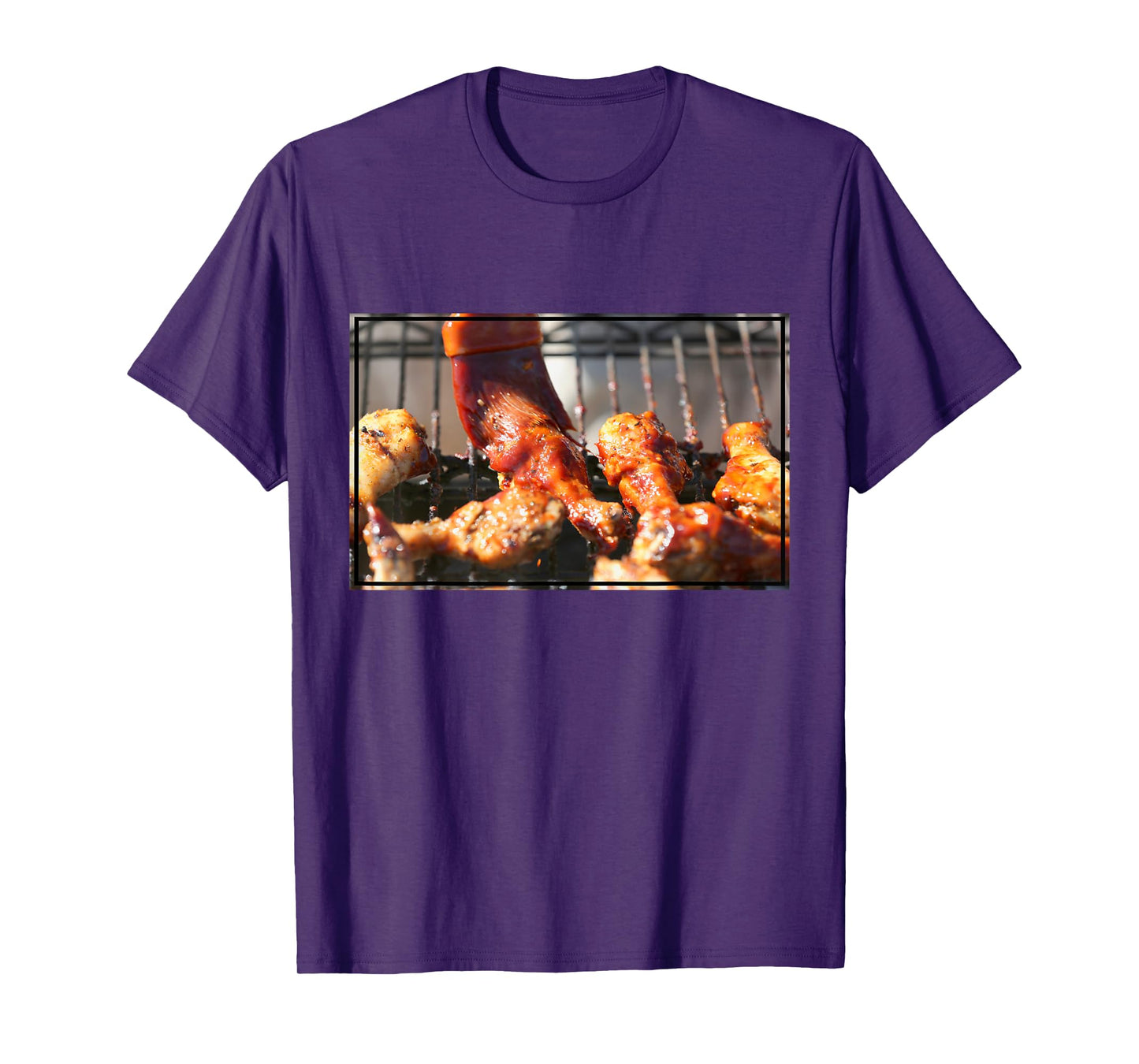 BBQ Chicken Wings on the Grill Photograph T-Shirt