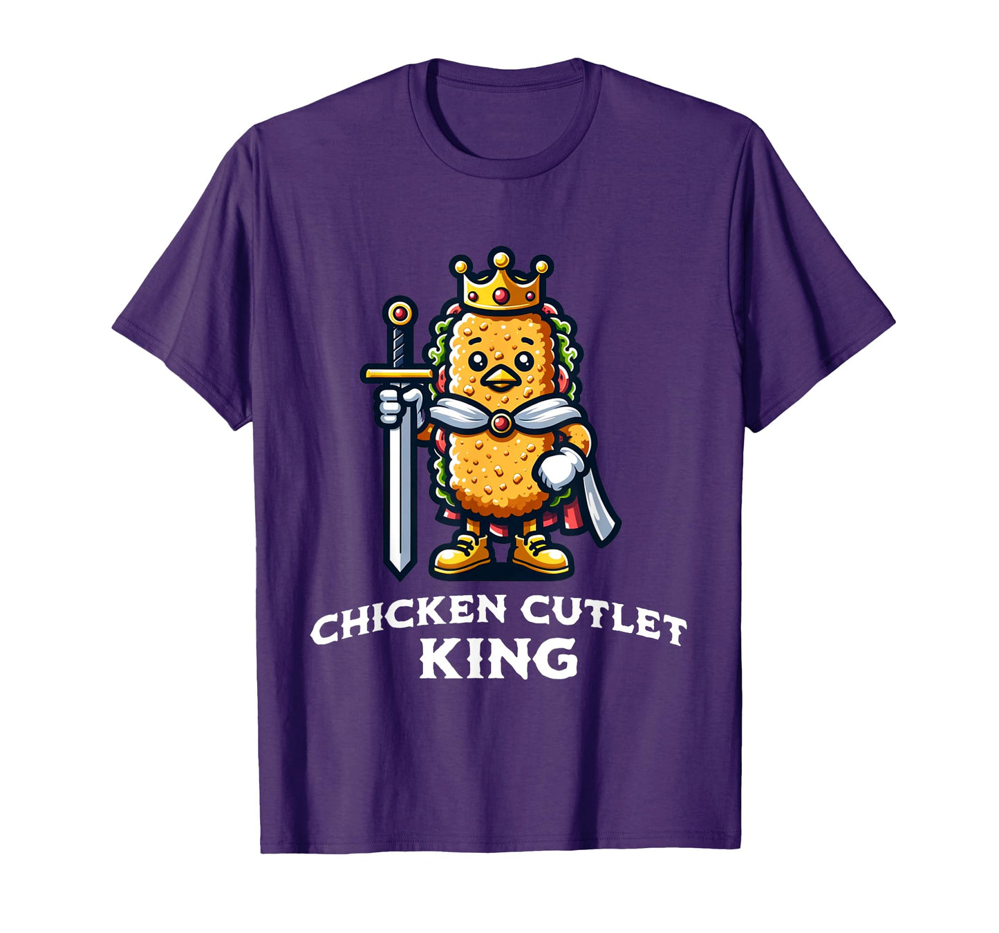 Chicken Cutlet Funny Saying Unisex-Child T-Shirt, Black, Small, Short Sleeve, Cotton Blend, Novelty T-Shirt, Food Enthusiasts, General Audience