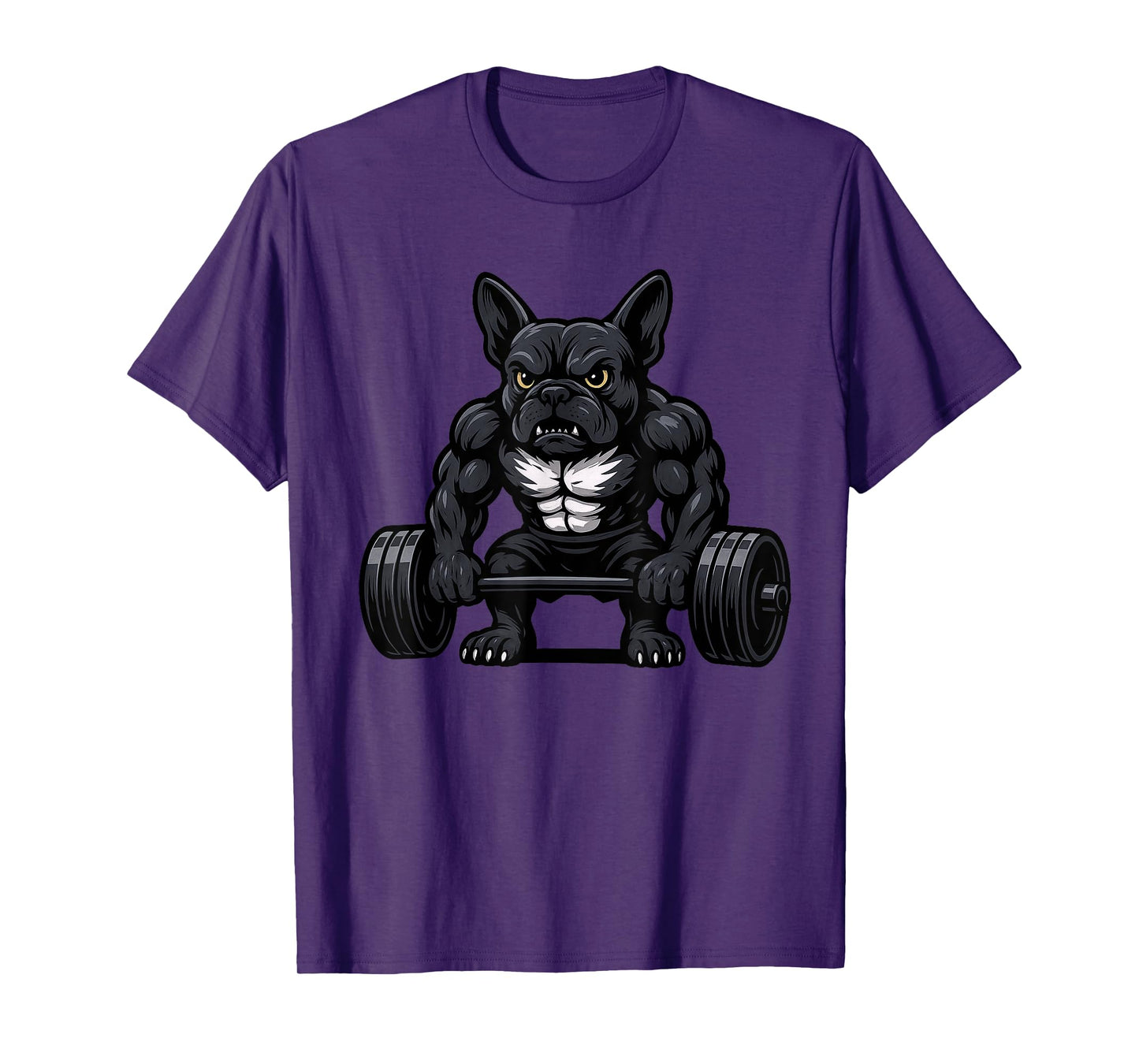 French Bulldog Weightlifting Bodybuilder Workout Gym Dog T-Shirt for Men Women Kids