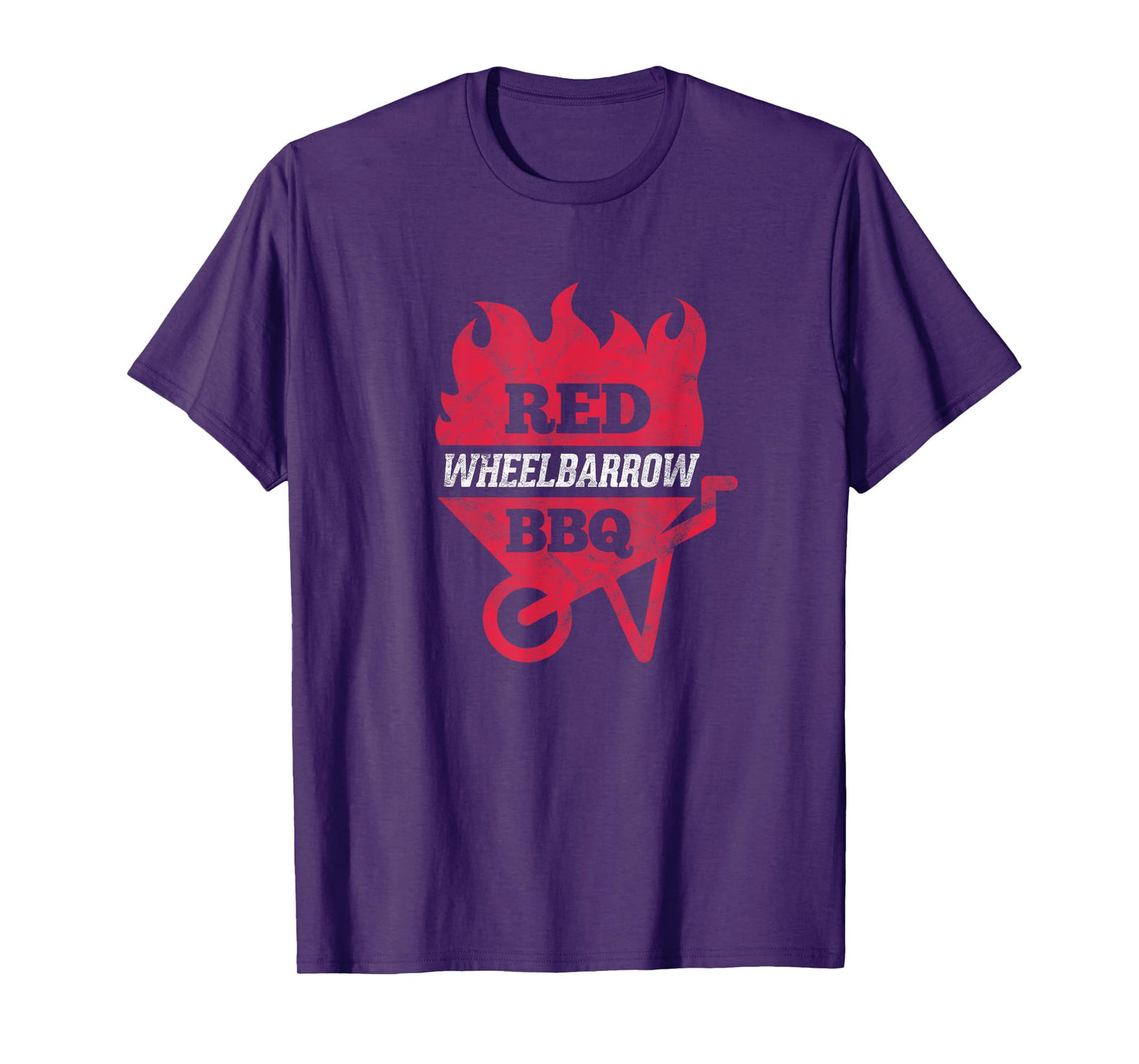 Red Wheelbarrow BBQ Barbeque Grilling Smoking T-Shirt