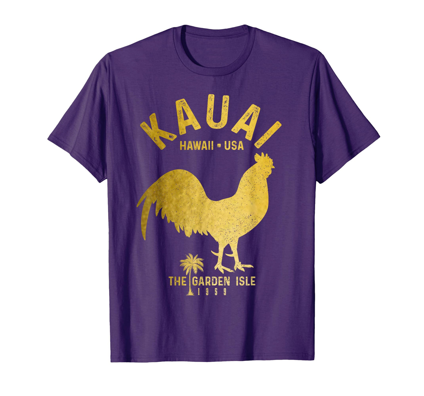 Kauai 1959 The Garden Isle Chicken Hawaii Vintage Hawaiian T-Shirt