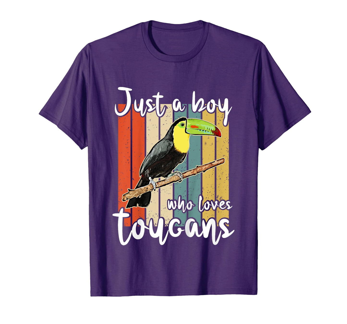 Kids Just A Boy Who Loves Toucans Retro Toucan T-Shirt