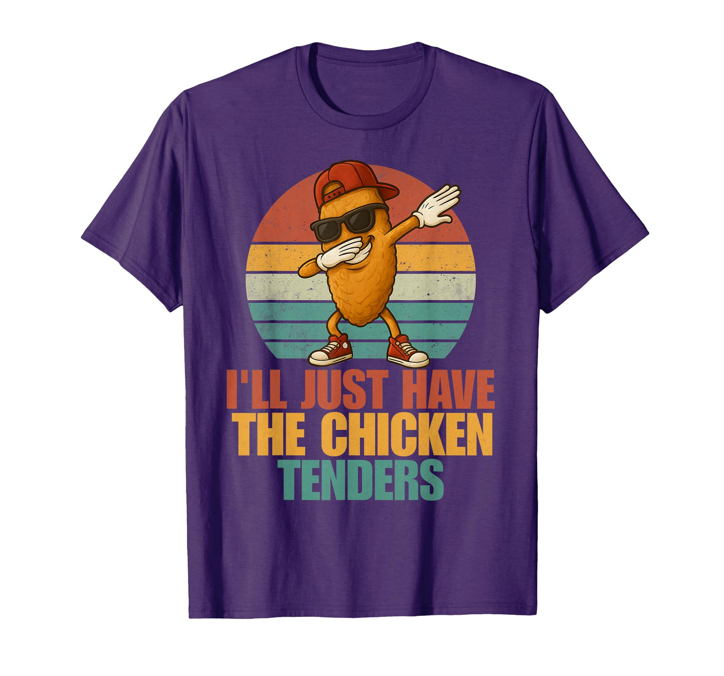 Funny Dabbing Chicken Tenders Bruh Boys Kid Retro Fast Food T-Shirt