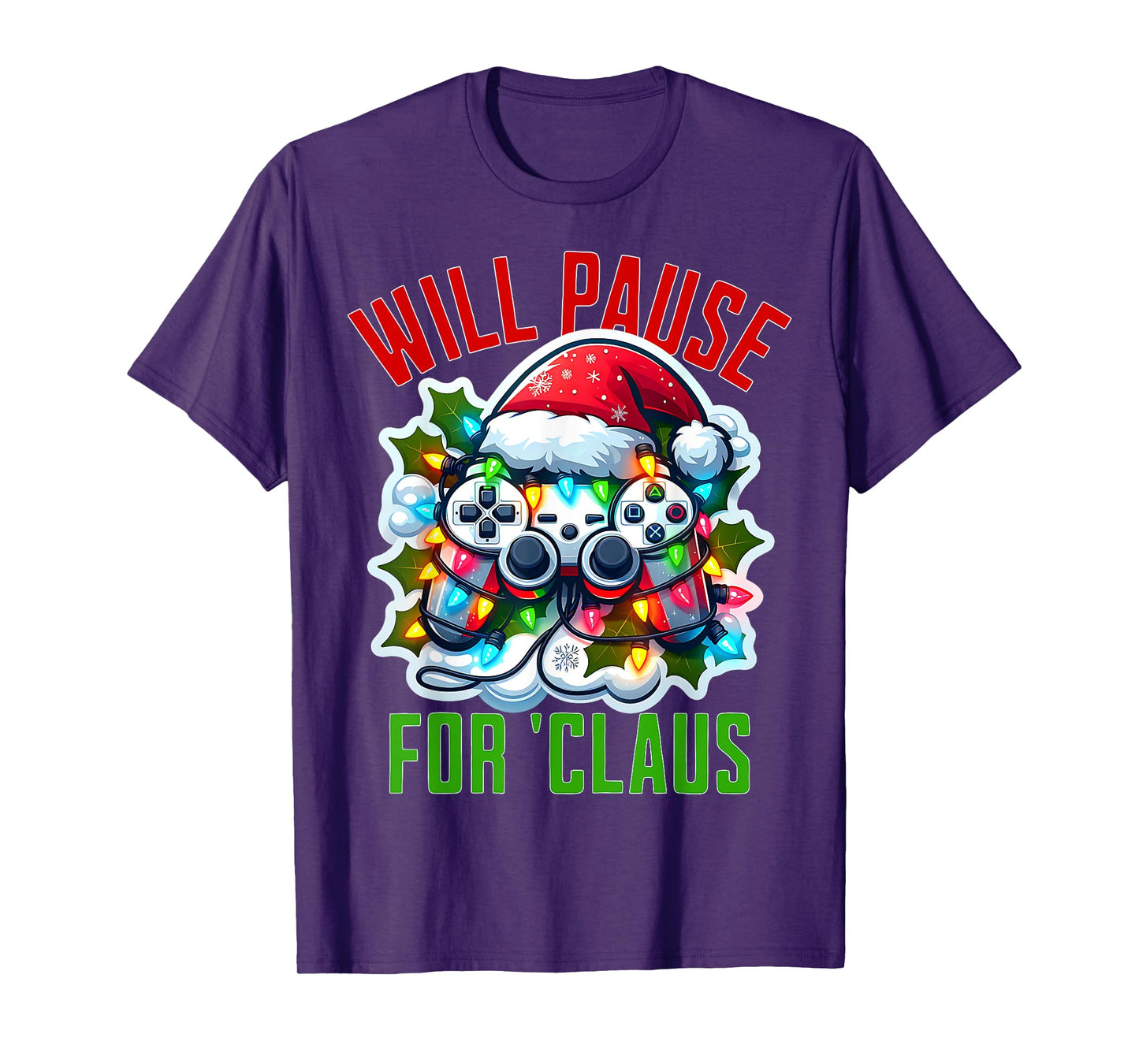 Funny Gamer Christmas Boys Teens Gaming Xmas Kids Video Game T-Shirt